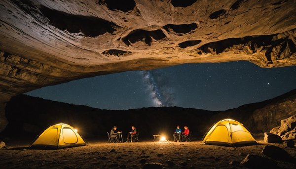 How to find campsites that offer guided cave exploration in the UK?